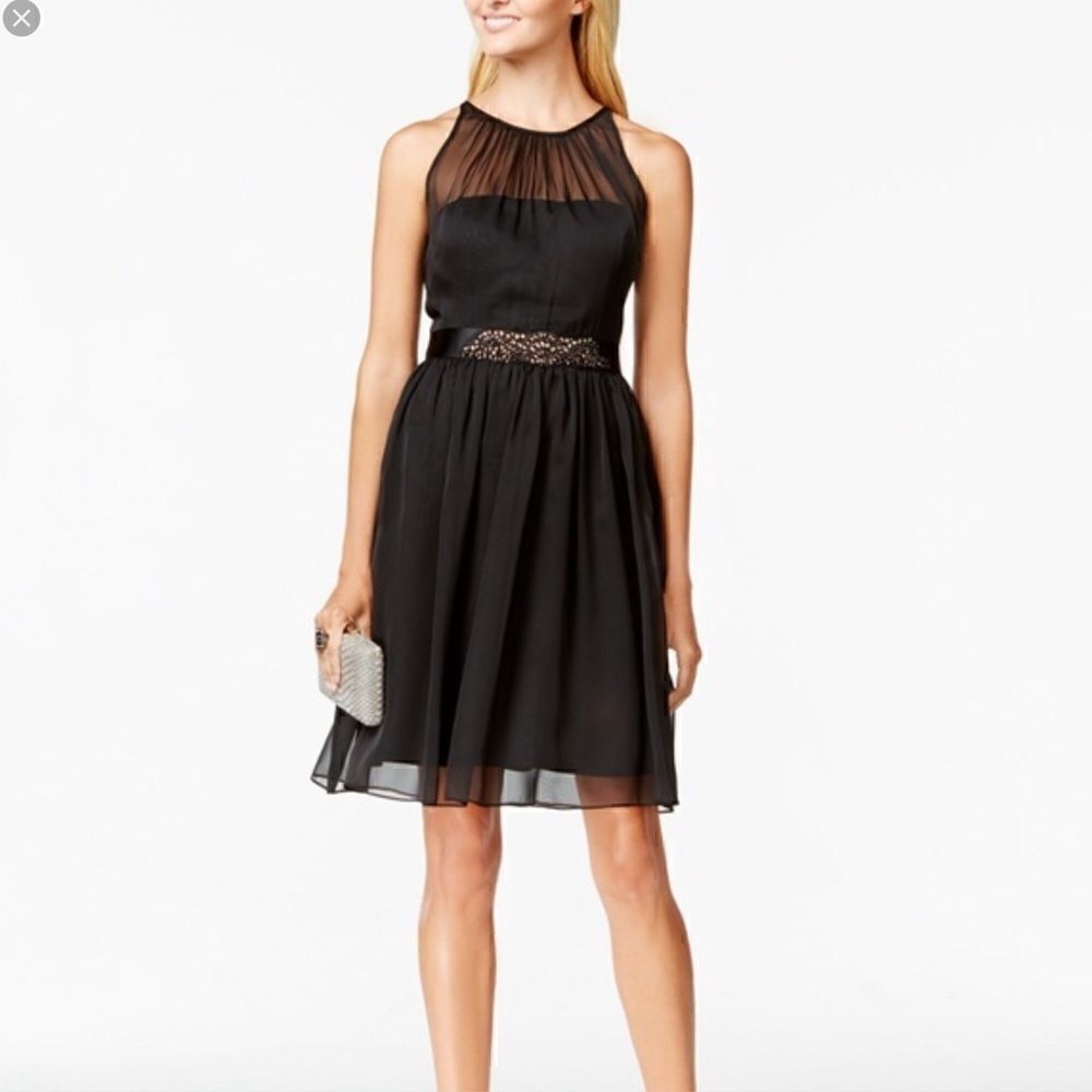Adrianna Papell Sz6 Black Sleeveless Party dress